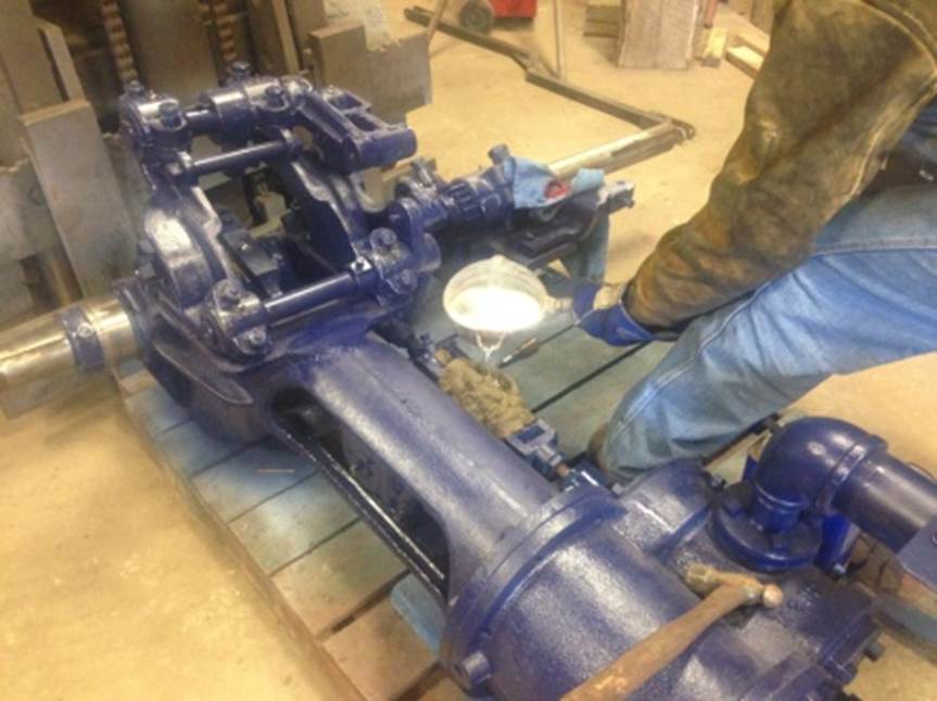 Pouring a new valve guide