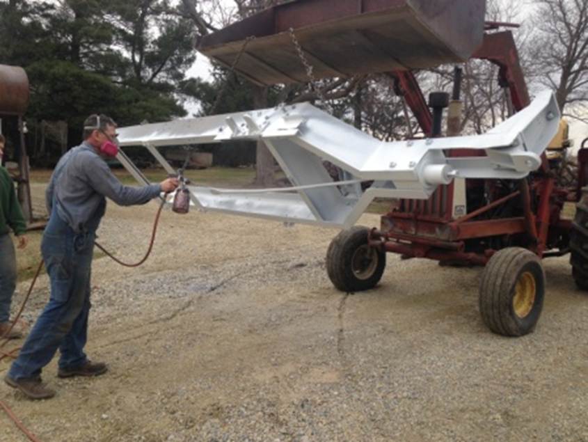 Lawrence priming the frame