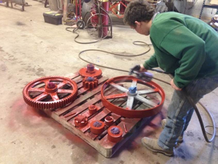 The first red parts being primed by Nicholas