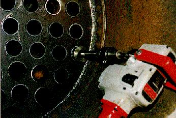Flue rolling setup